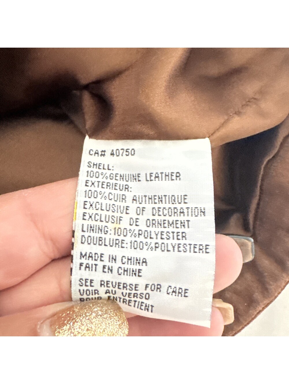 New With Tags - Ladies Leather Suede Bomber Jacket, Large, Guillaume - Picture 9 of 9